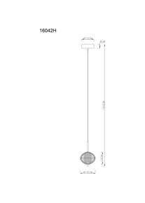 Globo, Pendelleuchte, Hängeleuchte Metall Schwarz Matt, 1xled