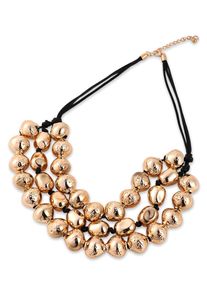 SOHI Dames Ketting ' Tina ' goud / zwart Onesize