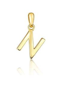 JVD, Kettenanhänger, Minimalist gold-plated letter "N" pendant SVLP0948XH2GO0N