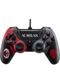 Qubick Controller PS4 AC Milan (PS4, PC), Gaming Controller, Rot, Schwarz