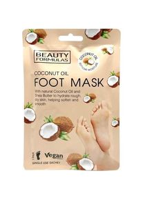 Beauty Formulas, Fusspflegemittel, Schönheitsformeln Fussmaske mit Kokosöl, 1 Paar (Fussmaske)