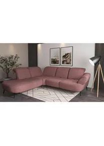 Sit & More Sit & More Ecksofa , Aubergine , Textil , Ottomane links, L-Form , 302x270 cm , Goldenes M, Oeko-Tex® Standard 100, Made in Europe, DGM-Klimapakt , Rücken echt, Armteil rechts , Wohnzimmer, Sofas & Couches, Wohnlandschaften, Ecksofas