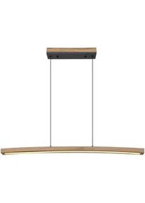 Globo Led-Hängeleuchte , Graphitfarben, Opal, Schwarz, Dunkelbraun , Metall, Kunststoff, Holzwerkstoff , Holzoptik , 7x120x100 cm , höhenverstellbar, 3 Helligkeitsstufen, Touch (on/off) , Lampen & Leuchten, Innenbeleuchtung, Hängeleuchten, Pendelleuchten