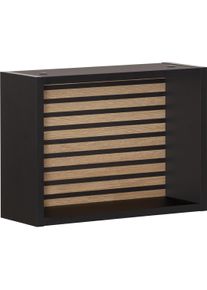 Schildmeyer, Regal, Ekko Regal schwarzmatt / Akustikplattenoptik (40.5 x 16 x 30.5 cm)
