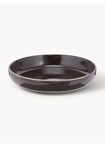 Broste Copenhagen Boles artesanales Nordic Coal, Ø 22 cm, 4 uds. Negro Loza de barro Ø 22 x Al 5 cm