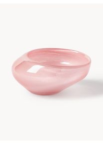 Bol decorativo artesanal de vidrio Ashley Rosa claro Vidrio Ø 20 x Al 10 cm | Westwing Collection