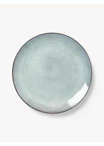 Broste Copenhagen Bajoplatos artesanales Nordic Sea, 4 uds. Azul Loza de barro Ø 31 cm
