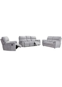 Livetastic Sitzgarnitur , Grau , Textil , Rücken echt , Wohnzimmer, Sofas & Couches, Sitzgarnituren