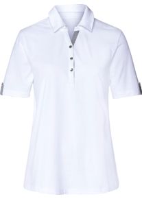 Damen Poloshirt mit Kontrasten ecru Gr&ouml;&szlig;e 44