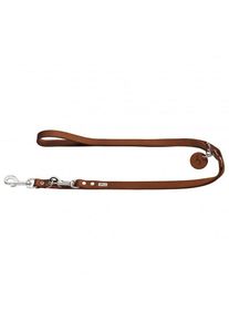 Hunter V-Leash Dog leash (Länge max. 200 cm - Breite 1,6 cm, cognac)