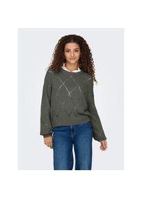 Only , Strickpullover »ONLGEENAS LS STRUCTURE O-NECK CC KNT« , Kambaba , XL (42) , XL (42) , Pullover von Only