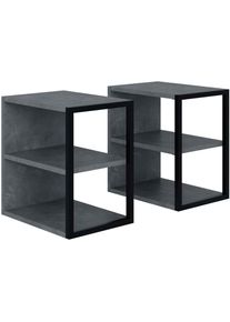 Decortie , Beistelltisch »ECHO BEISTELLTISCH«, (Packung, 1 St.), Leichte Montage, Lagerung, Platzsparend , Retro Grau