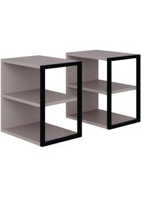 Decortie , Beistelltisch »ECHO BEISTELLTISCH«, (Packung, 1 St.), Leichte Montage, Lagerung, Platzsparend , Hell Mokka