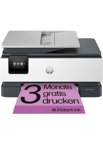 HP , Multifunktionsdrucker »OfficeJet Pro 8122e«, 3 Monate gratis Drucken mit Instant Ink inklusive , grau , Mit HP+ 3 Probemonate HP Instant Ink...