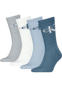 Calvin Klein Jeans , Socken, (4 Paar), mit Logo , Blue Combo , Herren Crew Socks