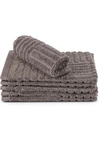 Ross , Waschhandschuh »CARRE«, (Packung, 6 tlg.), 100% Baumwolle, Rippenstruktur, große Farbauswahl , Flanell