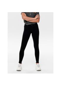 Only , Ankle-Jeans »ONLBLUSH MID SK AK RW DNM REA2343 NOOS«, ausgefranste Säume , black denim , Länge 34 , M (38) -Länge 34 , M (38) , Skinny Fit...