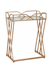 Home Affaire , Beistelltisch, mit hochwertiger Spiegelglasplatte , goldfarben