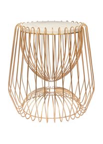 Kayoom , Beistelltisch »Malibu 225, Beistelltisch mit edler Marmorplatte«, (1 St.), ø-Marmorplatte: 33,5 cm, angesagtes Metalldesign, pflegeleicht...