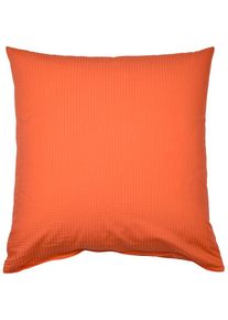 Janine , Kissenbezug »PIANO 0125«, (1 St.), mit Reißverschluss, Soft-Seersucker, passend zur Bettwäsche , orange , B/L: 80 cm x 80 cm