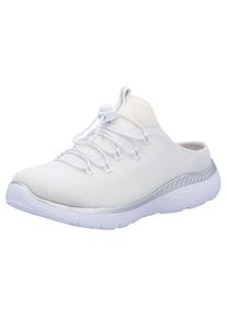 Rieker , Clog, Schlupfschuh, Sommerschuh, Hausschuh mit MemoSoft-Ausstattung , weiß , 42 , 42 , Clog mit Schnellverschluss und Gummizug
