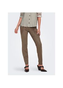 Only , Jeggings »ONLANGALINE HW FAUX SUEDE LEGGING CC PNT«, in Wildleder Optik , Fossil , Länge 32 , M (38) -Länge 32 , M (38) , Bequeme Leggings...