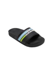 Quiksilver , Sandale »Rivi Slide« , Black/Orange/Blue , 38 , 38 , Wasserfreundliches, weiches TPR-Obermaterial...
