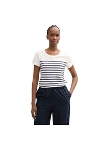 Tom Tailor Denim , T-Shirt, mit Streifen Muster , white navy stripe , XXL (44) , XXL (44) , T-Shirt von Tom Tailor Denim