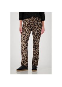 monari , Röhrenhose, mit Animalprint , cinnamon gemustert , N-Gr , 46 -N-Gr , 46 , Trendige Hose mit allover Animalprint von monari