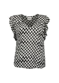 Blue Seven , Klassische Bluse »Bluse«, (1 tlg.) , 999 - SCHWARZ , 44 , 44 , Sommerbluse mit verspielten Rüschen am Armloch
