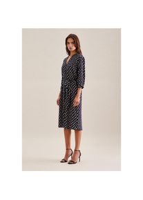 Seidensticker , Sommerkleid »Schwarze Rose«, 3/4-Arm Kragen Punkte , dunkelblau , Normalgrößen , XL (42) -Normalgrößen , XL (42) , Passform: Regular