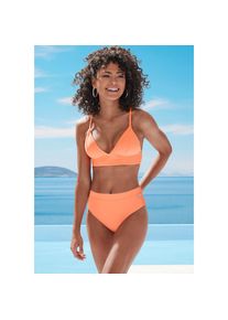 Venice Beach , Bikini-Hose »Lucky«, aus gerippter Strukturware , lachs , N-Gr , 34 -N-Gr , 34 , Trendige Unifarbe