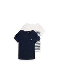 Tom Tailor Denim , Print-Shirt, (Set, 2 tlg.), im Doppelpack mit Anker-Motiv , off white , M (38) , M (38) , 2er-Pack Shirts für Damen von TOM...
