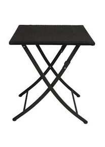 Mesa quadrada dobrável em polietileno imitação rattan Bolero GL302