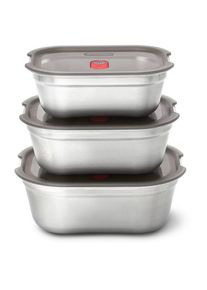 black+blum Multifunktions Food Boxen Set Mixed Box Food storage (650 ml + 900 ml + 1,2 l, grey)