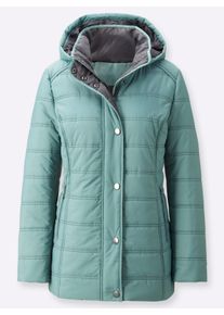 Dames Gewatteerde jas met opstaande kraag in jade ,maat 40, WITT, 100% Polyester
