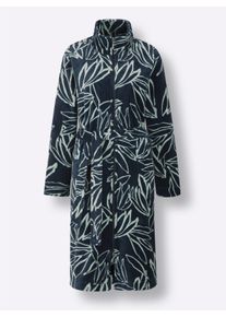 PASTUNETTE Dames Badjas in marine/mint bedrukt ,maat 36/38, Witt, 100% Polyester