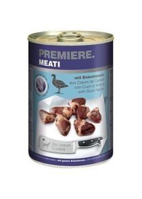 Premiere Meati nourriture humide pour chien, adulte C&oelig;ur de canard 6x400 g