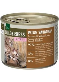 REAL NATURE WILDERNESS Kitten Wide Savannah agneau & sanglier 12x200 g