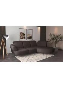 Sit & More Sit & More Ecksofa , Graphitfarben , Textil , Ottomane rechts, L-Form , 313x208 cm , Goldenes M, Oeko-Tex® Standard 100, Made in Europe, DGM-Klimapakt , Rücken echt, Armteil links , Wohnzimmer, Sofas & Couches, Wohnlandschaften, Ecksofas