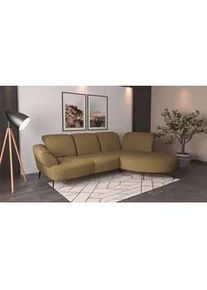 Sit & More Sit & More Ecksofa , Olivgrün , Textil , Ottomane rechts, L-Form , 313x208 cm , Goldenes M, Oeko-Tex® Standard 100, Made in Europe, DGM-Klimapakt , Rücken echt, Armteil links , Wohnzimmer, Sofas & Couches, Wohnlandschaften, Ecksofas