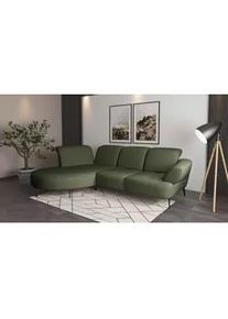 Sit & More Sit & More Ecksofa , Olivgrün , Textil , Ottomane links, L-Form , 313x208 cm , Goldenes M, Oeko-Tex® Standard 100, Made in Europe, DGM-Klimapakt , Rücken echt, Armteil rechts , Wohnzimmer, Sofas & Couches, Wohnlandschaften, Ecksofas