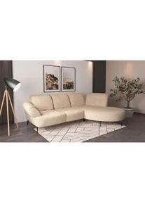 Sit & More Sit & More Ecksofa , Sandfarben , Textil , Ottomane rechts, L-Form , 313x208 cm , Goldenes M, Oeko-Tex® Standard 100, Made in Europe, DGM-Klimapakt , Rücken echt, Armteil links , Wohnzimmer, Sofas & Couches, Wohnlandschaften, Ecksofas