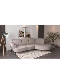 Sit & More Sit & More Ecksofa , Silberfarben , Textil , Ottomane rechts, L-Form , 313x208 cm , Goldenes M, Oeko-Tex® Standard 100, Made in Europe, DGM-Klimapakt , Rücken echt, Armteil links , Wohnzimmer, Sofas & Couches, Wohnlandschaften, Ecksofas