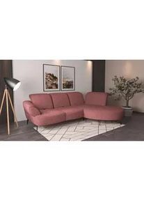 Sit & More Sit & More Ecksofa , Aubergine , Textil , Ottomane rechts, L-Form , 313x208 cm , Goldenes M, Oeko-Tex® Standard 100, Made in Europe, DGM-Klimapakt , Rücken echt, Armteil links , Wohnzimmer, Sofas & Couches, Wohnlandschaften, Ecksofas
