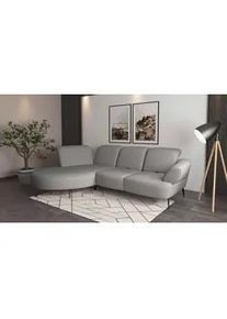 Sit & More Sit & More Ecksofa , Hellgrau , Textil , Ottomane links, L-Form , 313x208 cm , Goldenes M, Oeko-Tex® Standard 100, Made in Europe, DGM-Klimapakt , Rücken echt, Armteil rechts , Wohnzimmer, Sofas & Couches, Wohnlandschaften, Ecksofas