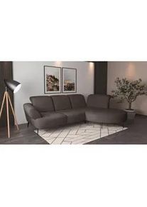 Sit & More Sit & More Ecksofa , Schlammfarben , Textil , Ottomane rechts, L-Form , 313x208 cm , Goldenes M, Oeko-Tex® Standard 100, Made in Europe, DGM-Klimapakt , Rücken echt, Armteil links , Wohnzimmer, Sofas & Couches, Wohnlandschaften, Ecksofas