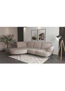 Sit & More Sit & More Ecksofa , Greige , Textil , Ottomane links, L-Form , 313x208 cm , Goldenes M, Oeko-Tex® Standard 100, Made in Europe, DGM-Klimapakt , Rücken echt, Armteil rechts , Wohnzimmer, Sofas & Couches, Wohnlandschaften, Ecksofas