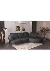 Sit & More Sit & More Ecksofa , Dunkelgrau , Textil , Ottomane rechts, L-Form , 313x208 cm , Goldenes M, Oeko-Tex® Standard 100, Made in Europe, DGM-Klimapakt , Rücken echt, Armteil links , Wohnzimmer, Sofas & Couches, Wohnlandschaften, Ecksofas