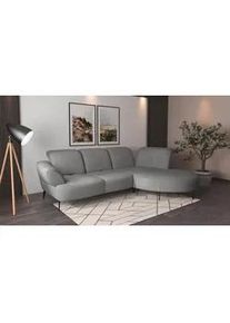 Sit & More Sit & More Ecksofa , Grau , Textil , Ottomane rechts, L-Form , 313x208 cm , Goldenes M, Oeko-Tex® Standard 100, Made in Europe, DGM-Klimapakt , Rücken echt, Armteil links , Wohnzimmer, Sofas & Couches, Wohnlandschaften, Ecksofas